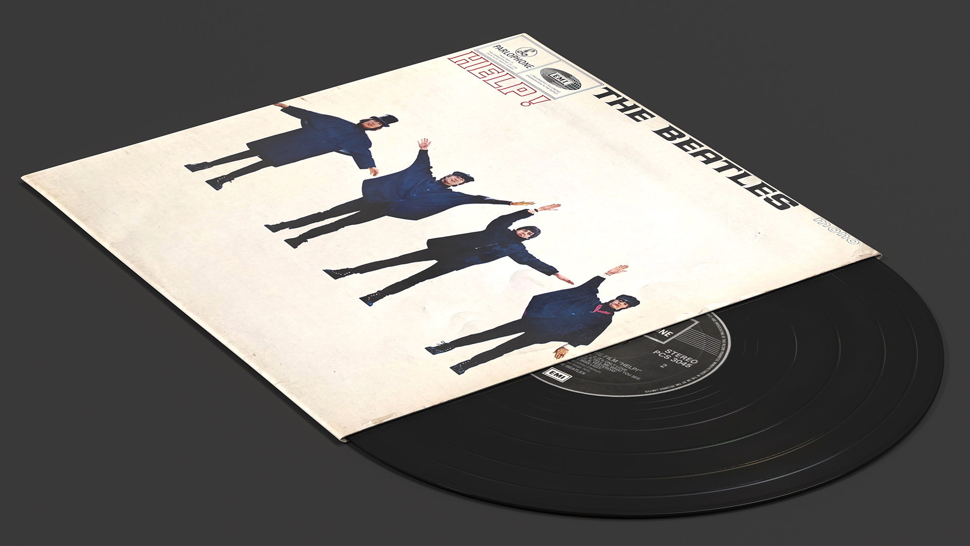 The Beatles Vinyl Album Cover 3D model