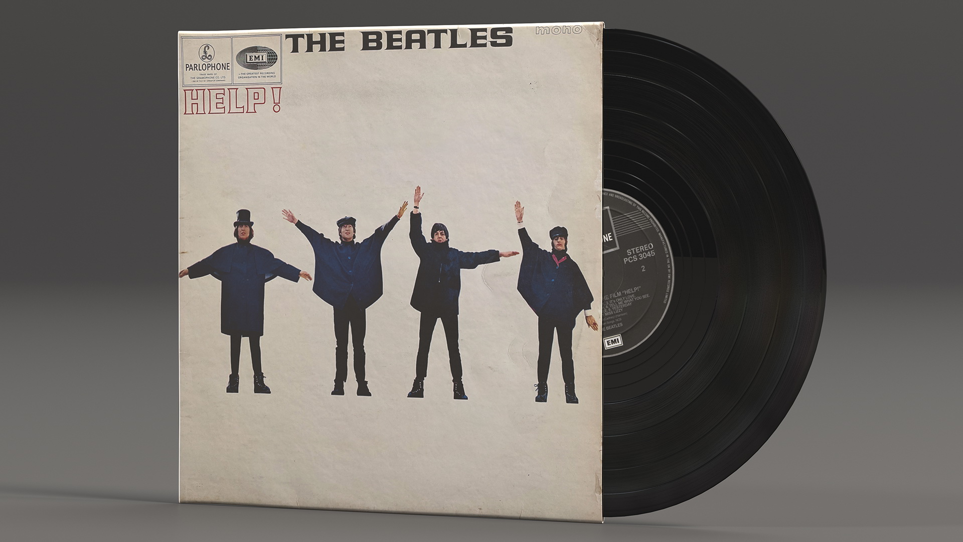 The Beatles Vinyl Album Cover 3D model