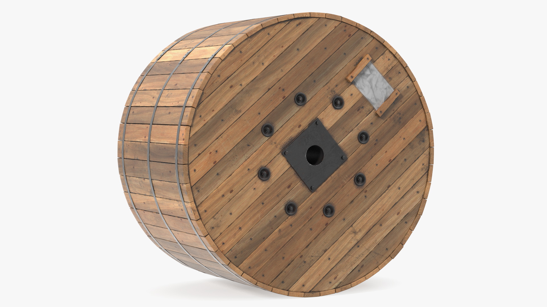 Wooden Cable Drum 3D