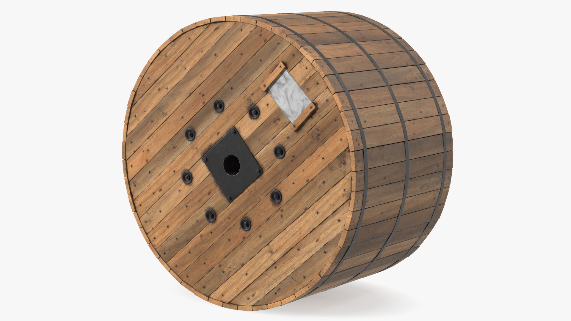 Wooden Cable Drum 3D