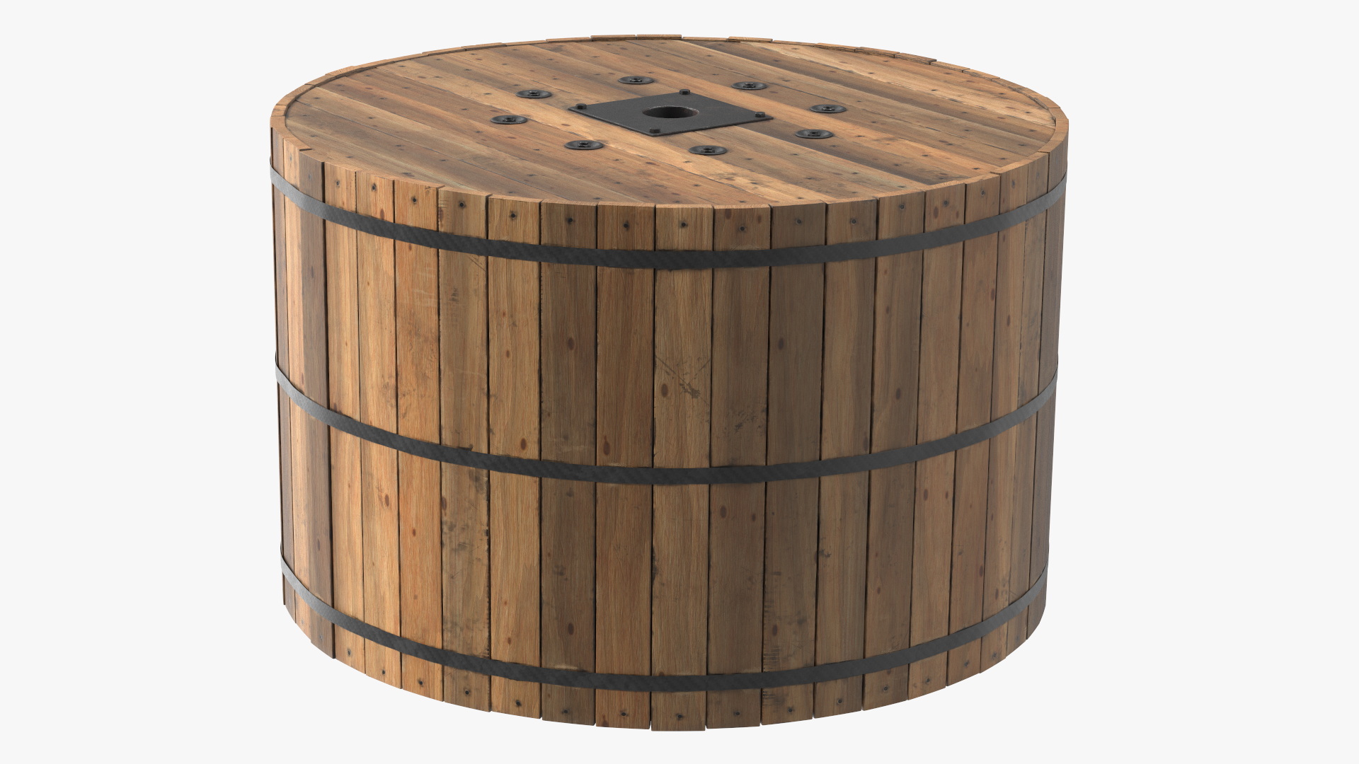 Wooden Cable Drum 3D