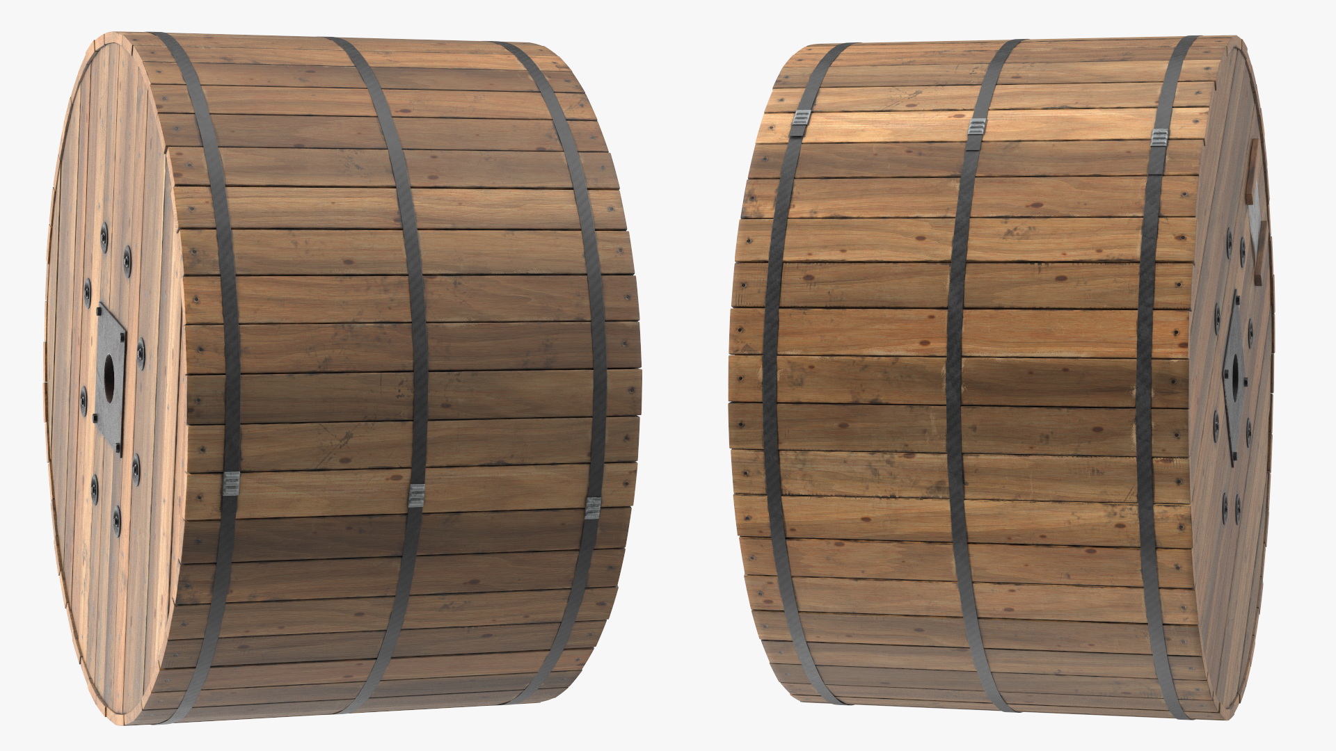 Wooden Cable Drum 3D