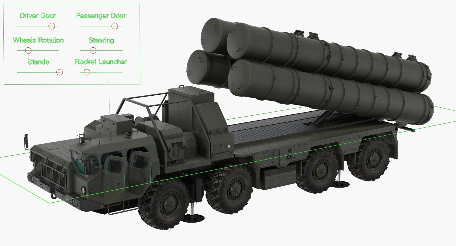 3D S 300 Russian SAM System Rigged