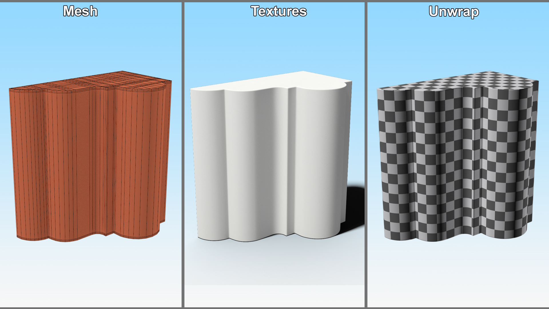 3D model Architectural Molding Gypsum Type 7
