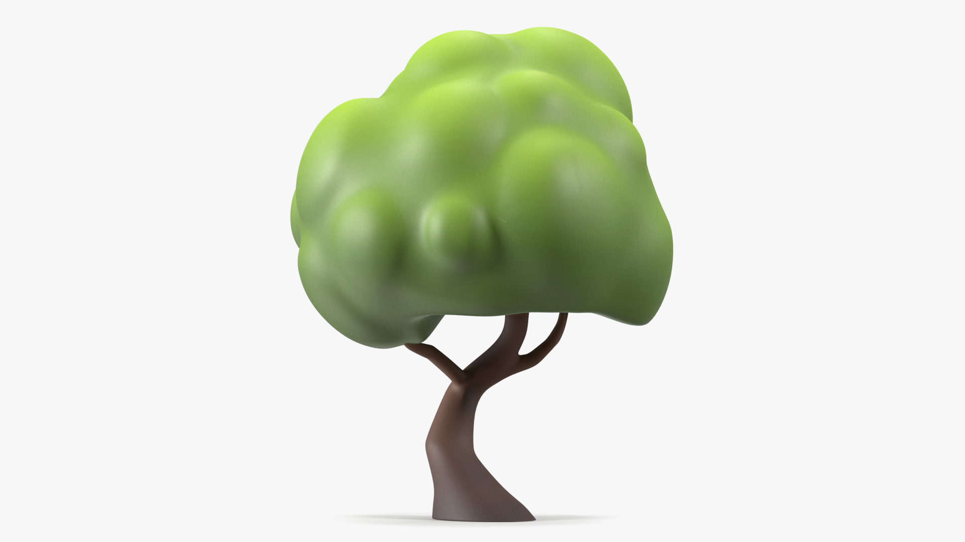 Cartoon Maple Tree Simple Coloring 3D model
