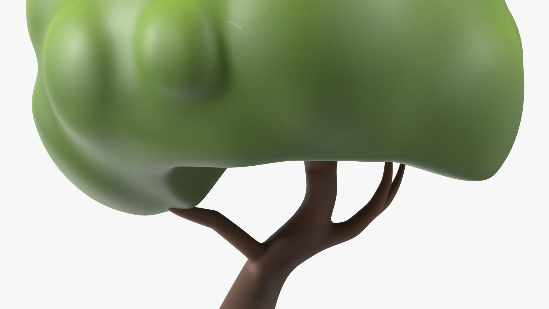 Cartoon Maple Tree Simple Coloring 3D model