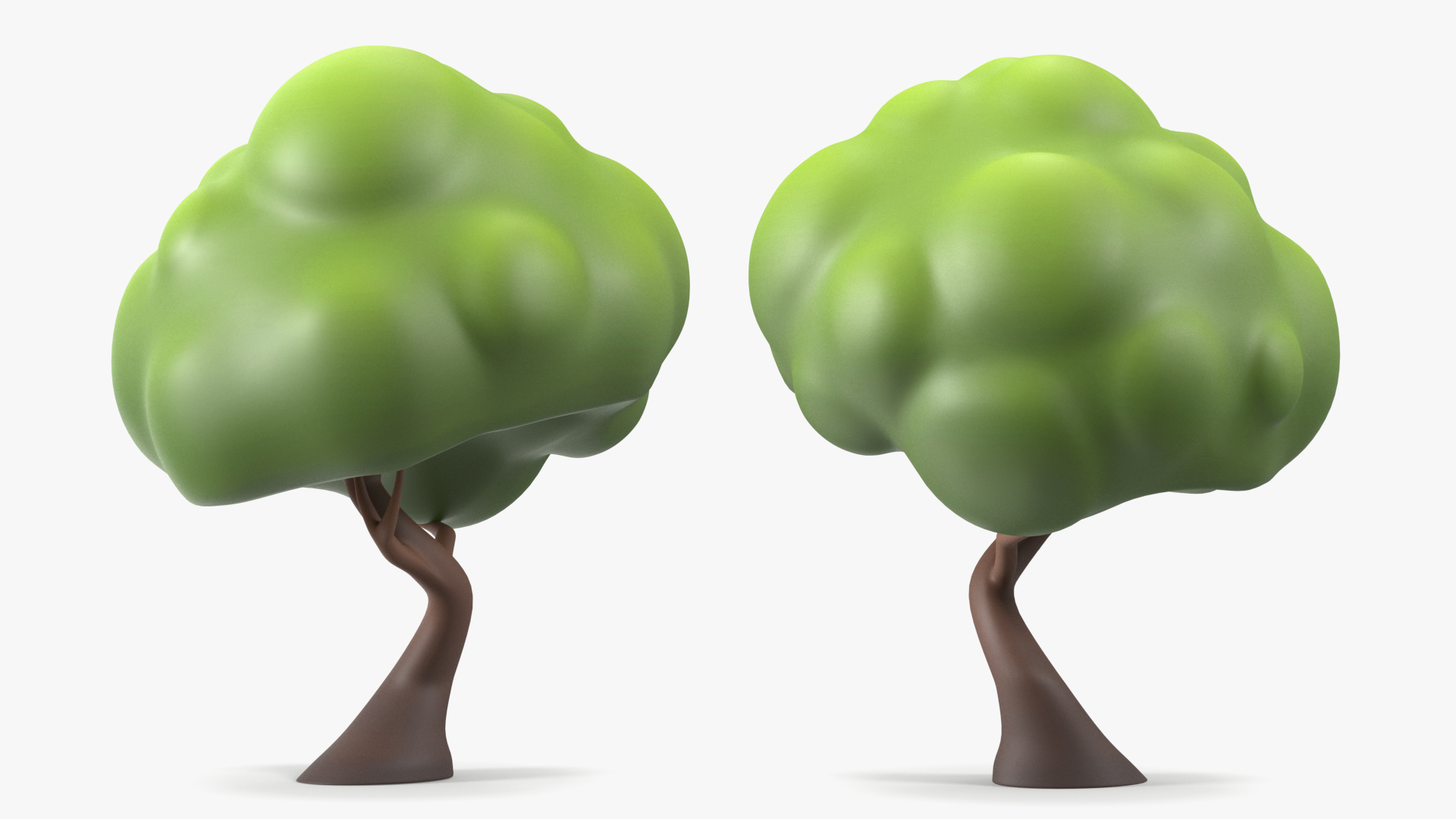Cartoon Maple Tree Simple Coloring 3D model