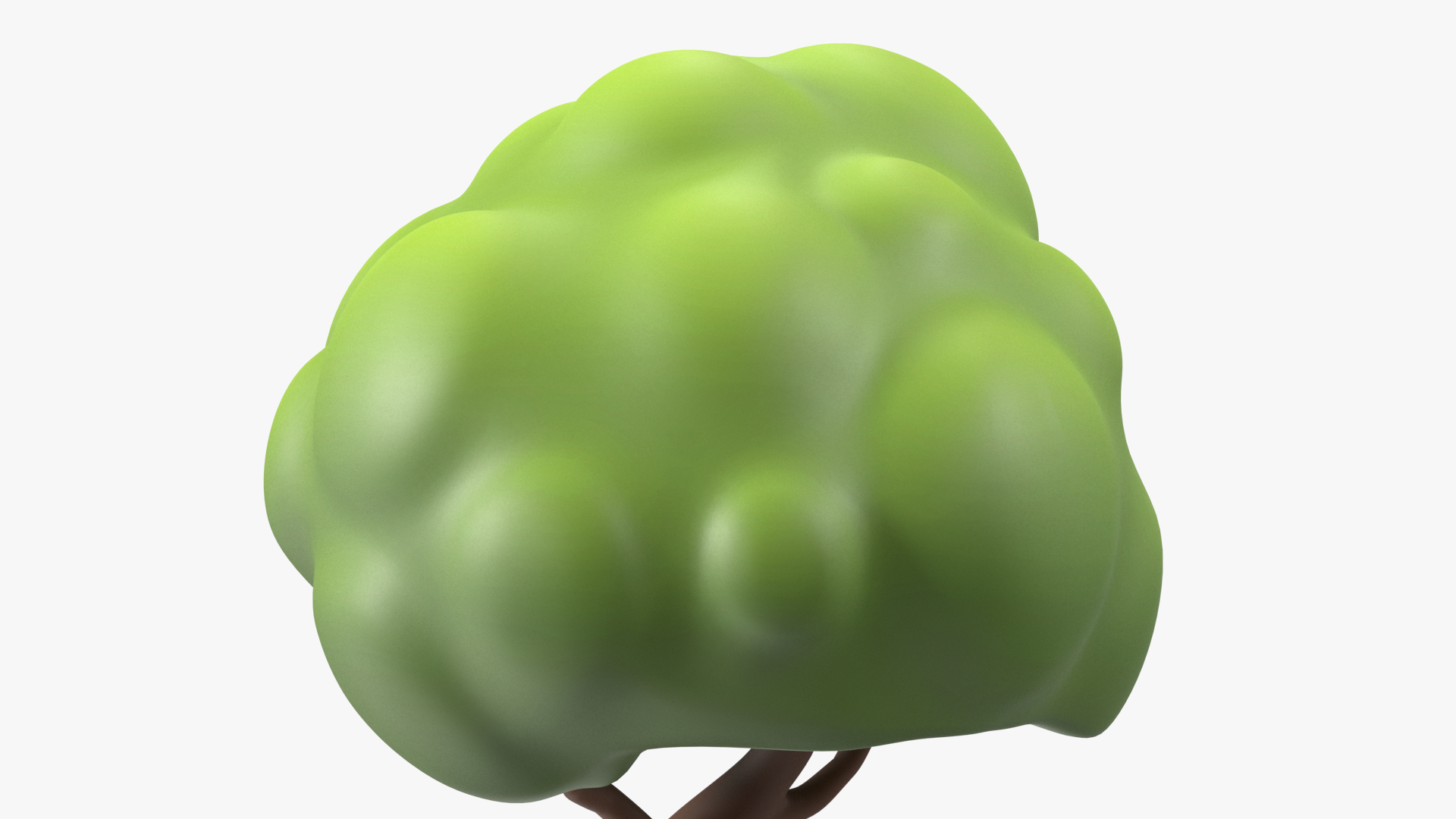 Cartoon Maple Tree Simple Coloring 3D model
