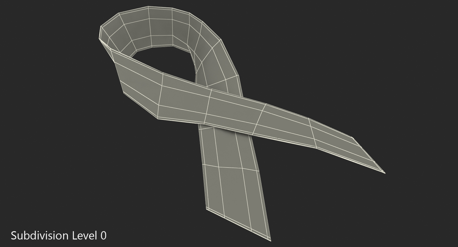 Health and Medical Red Ribbon 3D model