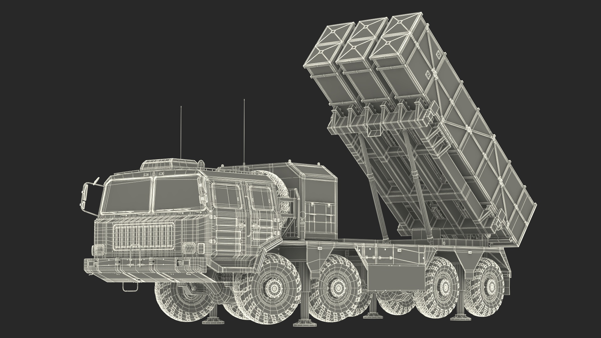 3D Chinese MLRS WS-2D Sand Camouflage in Battle Position model