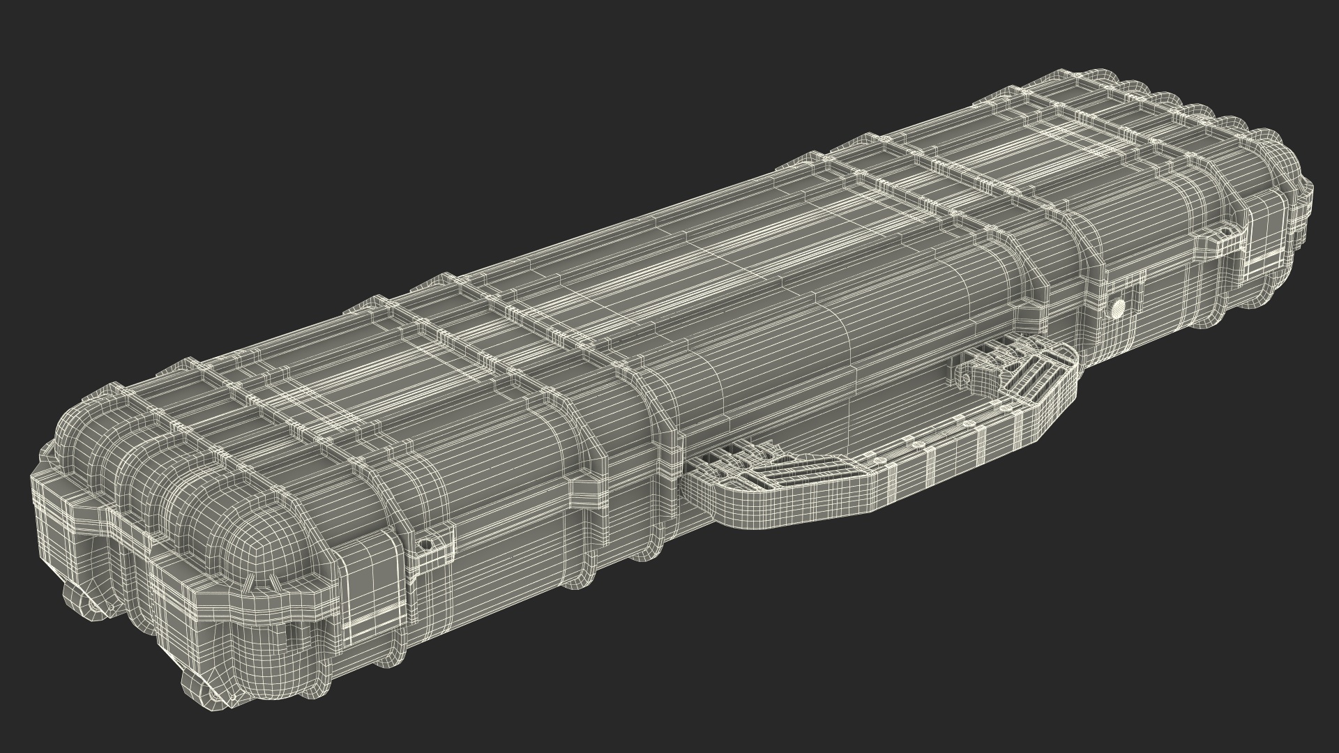 Waterproof Hard Rifle Case Green 3D