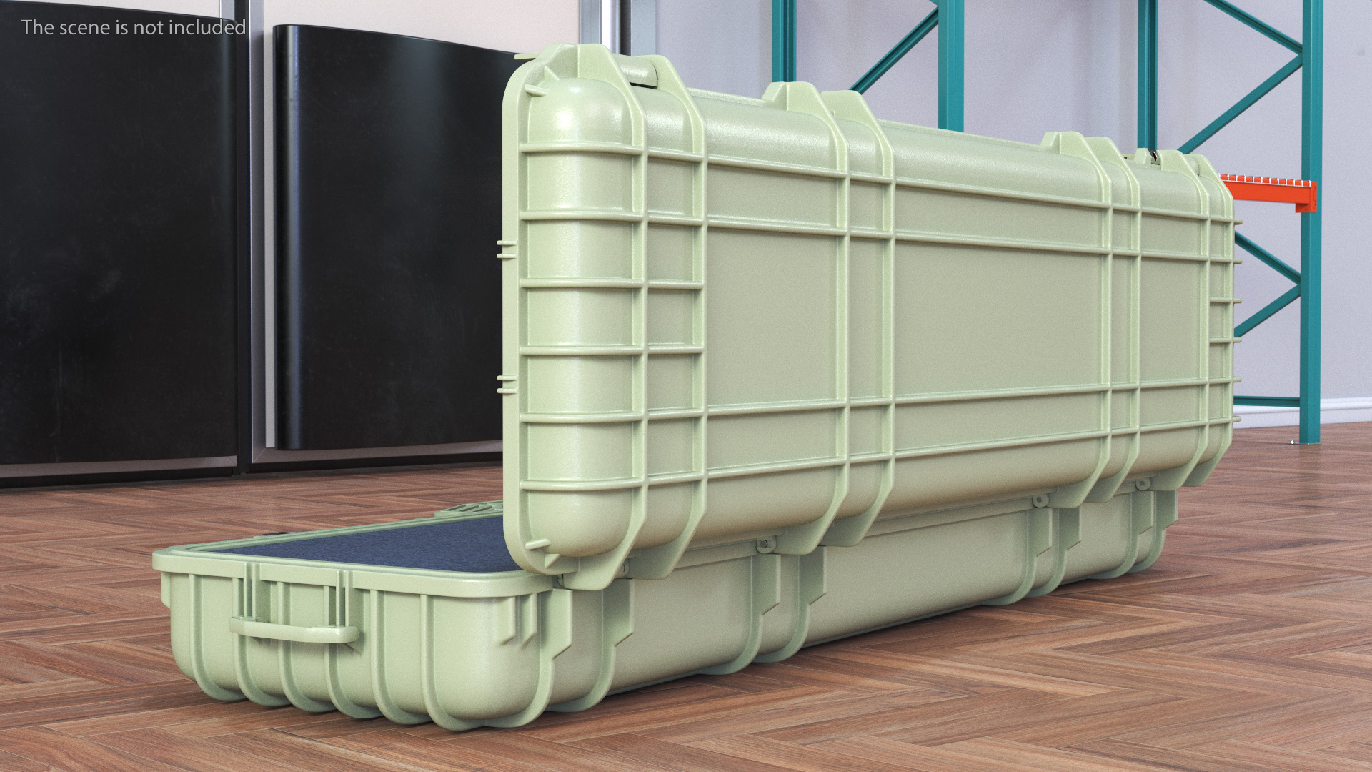 Waterproof Hard Rifle Case Green 3D