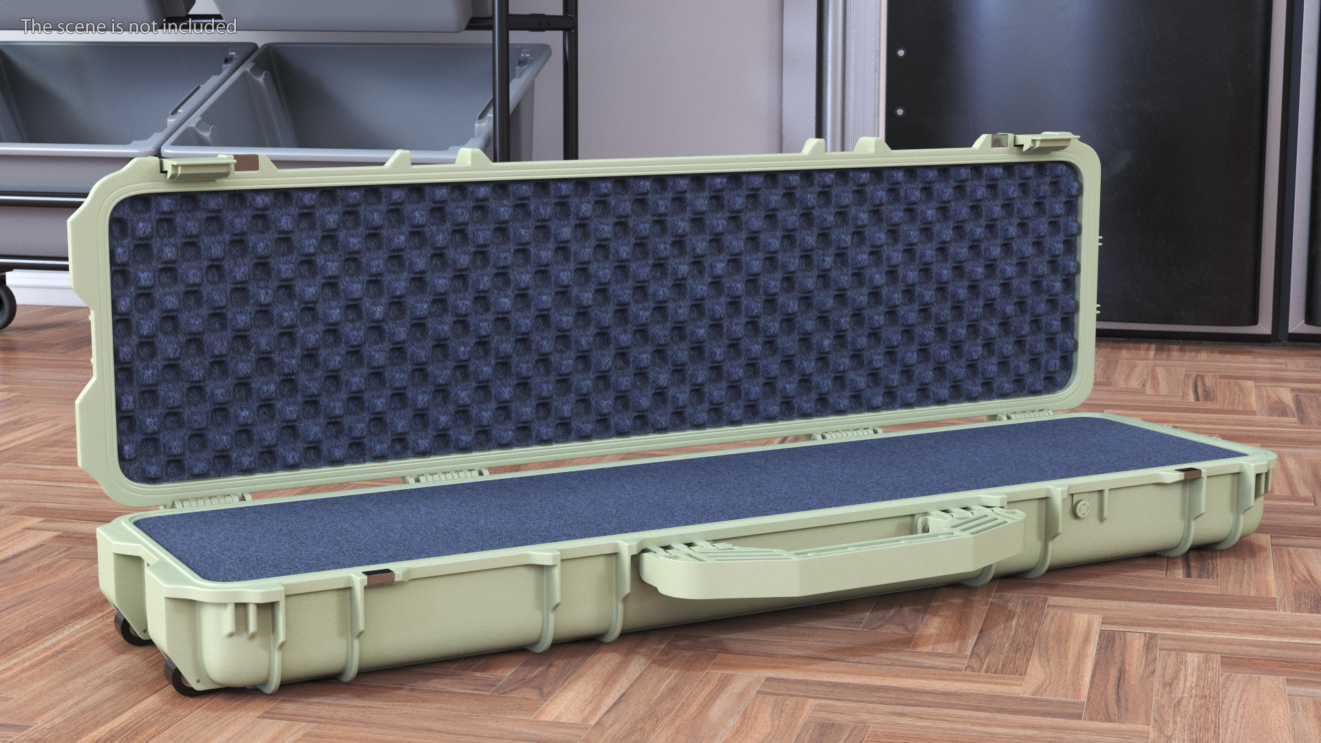 Waterproof Hard Rifle Case Green 3D
