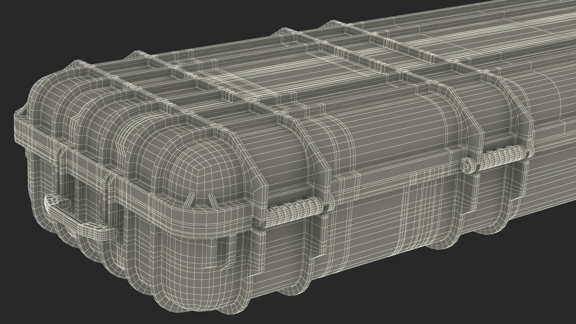 Waterproof Hard Rifle Case Green 3D