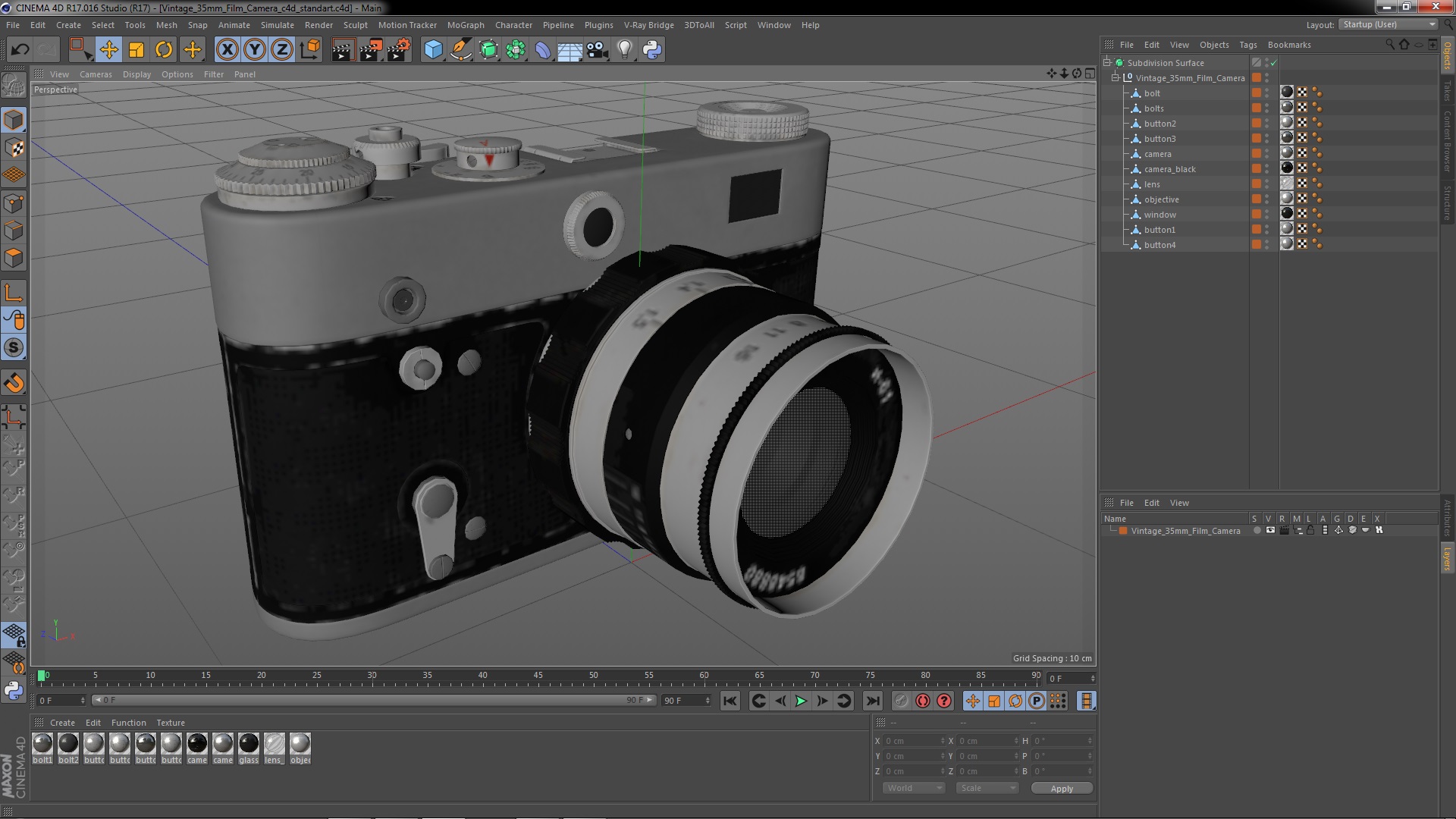 Vintage 35mm Film Camera 3D model