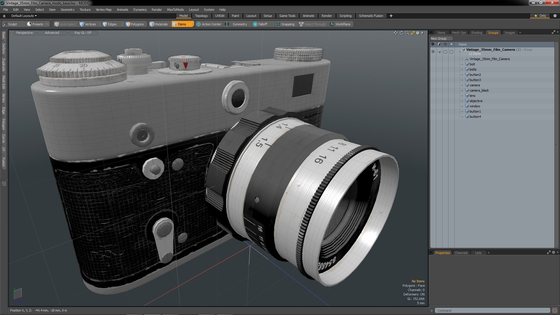 Vintage 35mm Film Camera 3D model