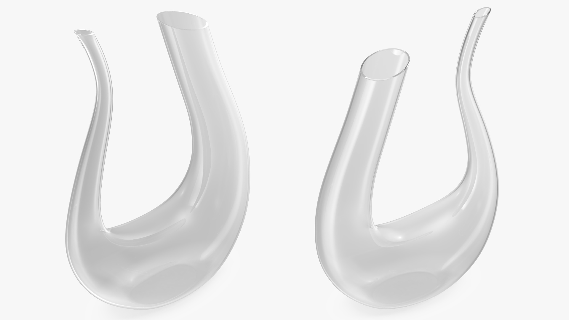U Shaped Horn Wine Decanter 3D