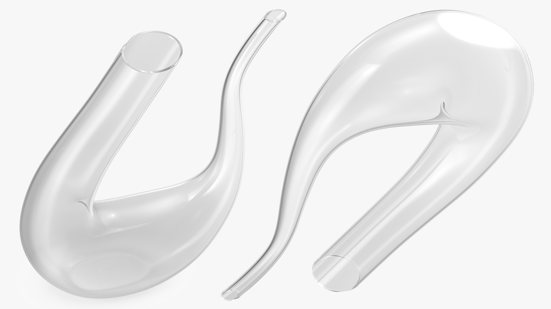 U Shaped Horn Wine Decanter 3D