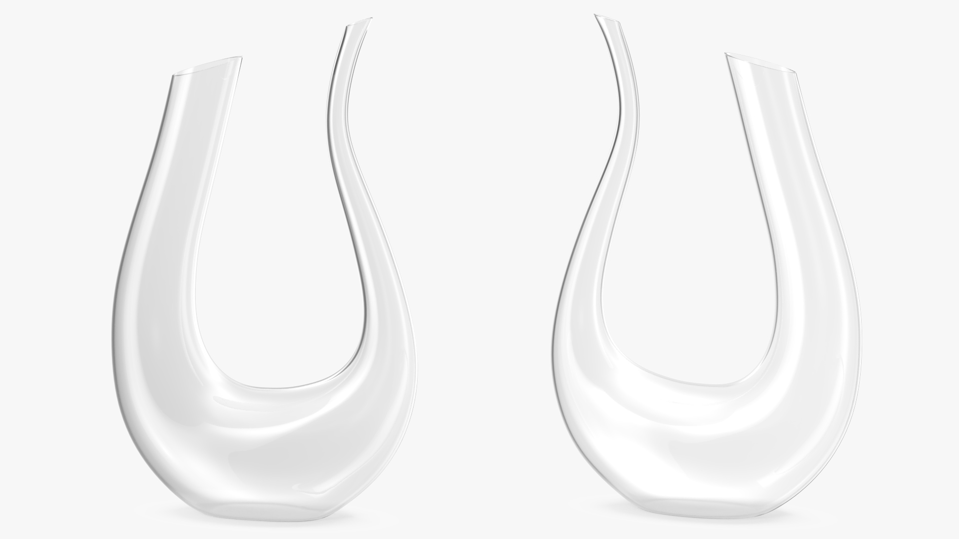 U Shaped Horn Wine Decanter 3D