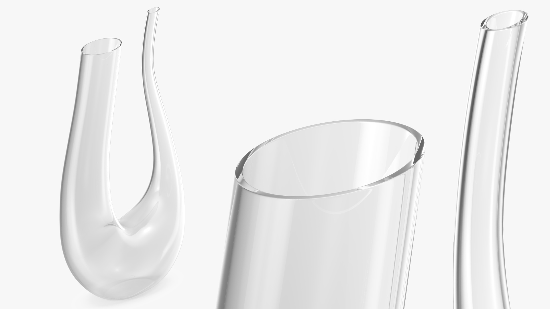 U Shaped Horn Wine Decanter 3D