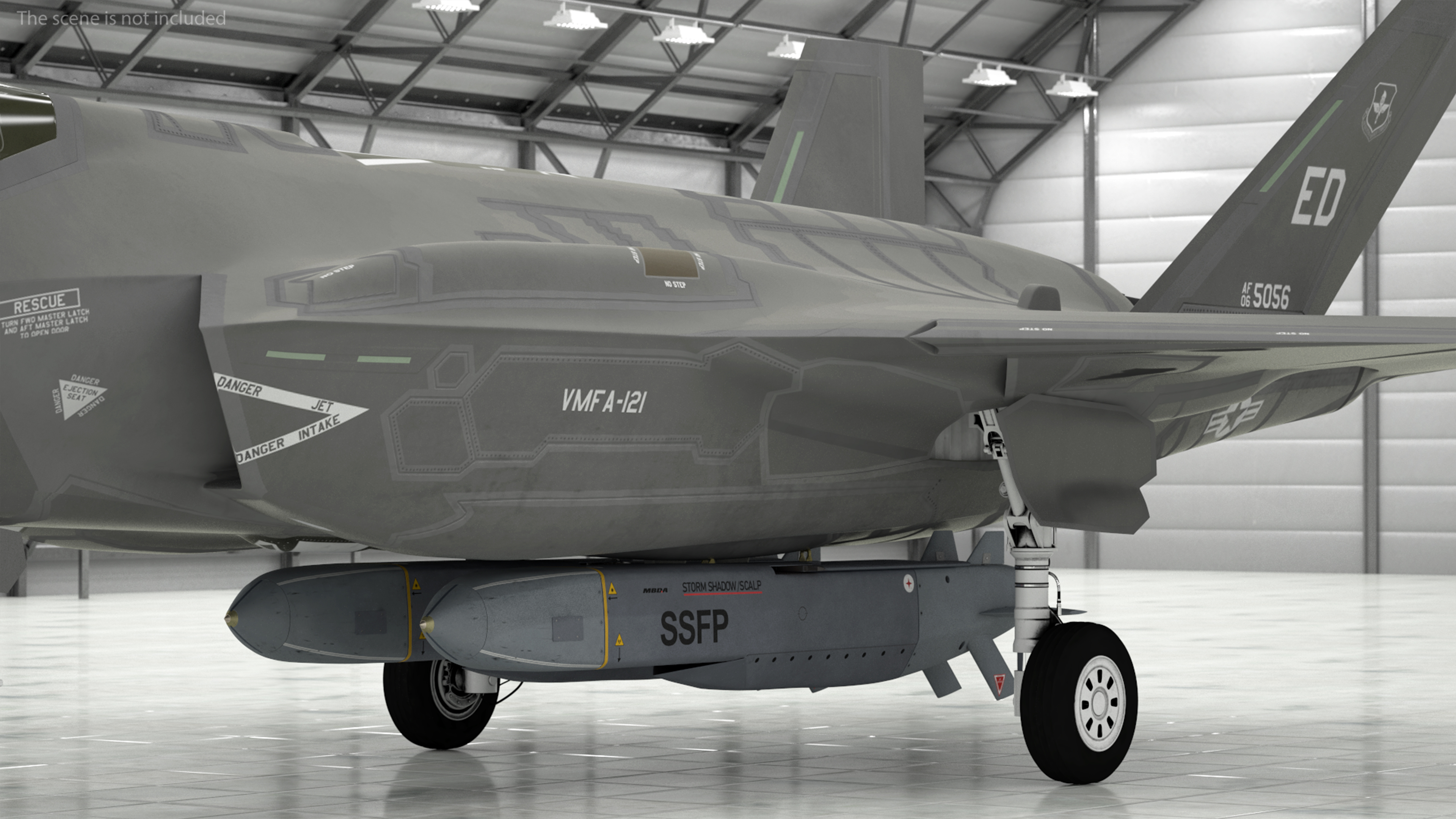 3D model F-35 Carrying Storm Shadow Missiles