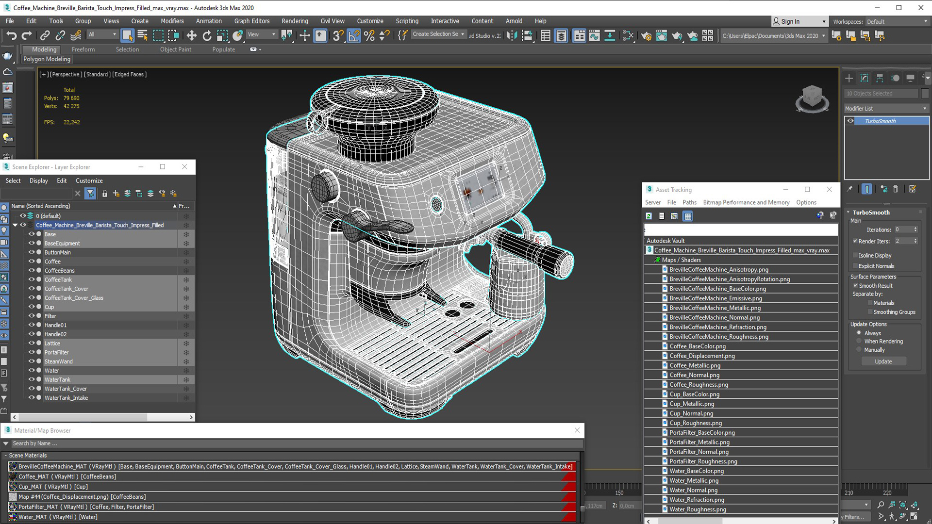 Coffee Machine Breville Barista Touch Impress Filled 3D