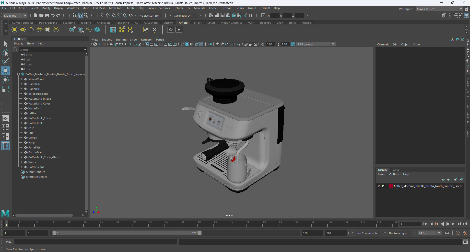 Coffee Machine Breville Barista Touch Impress Filled 3D