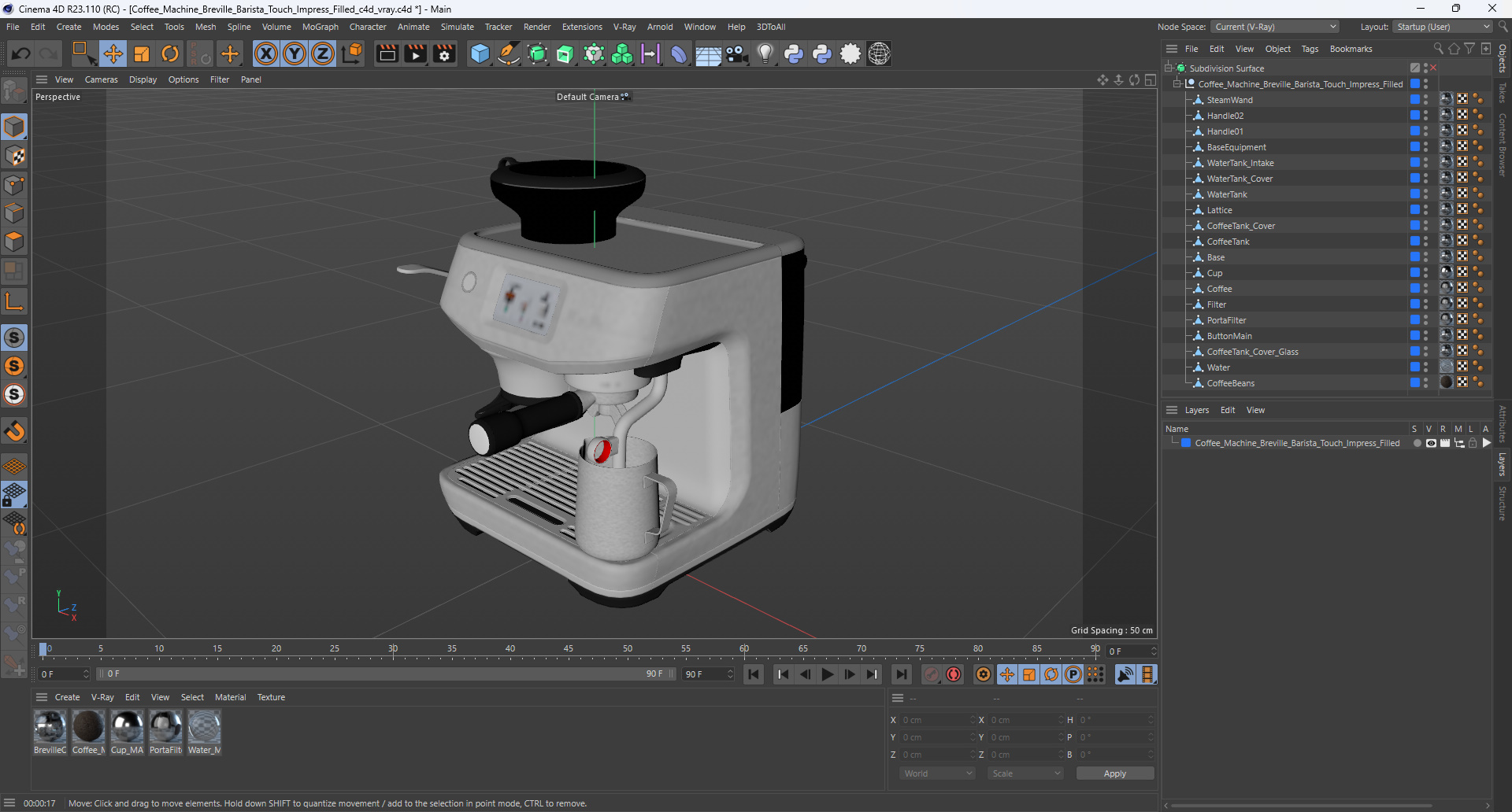 Coffee Machine Breville Barista Touch Impress Filled 3D