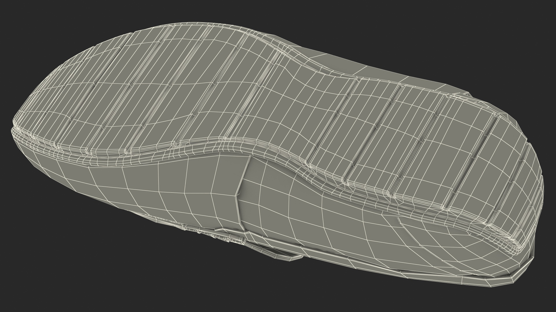 Tan Leather Loafer Shoes 3D model