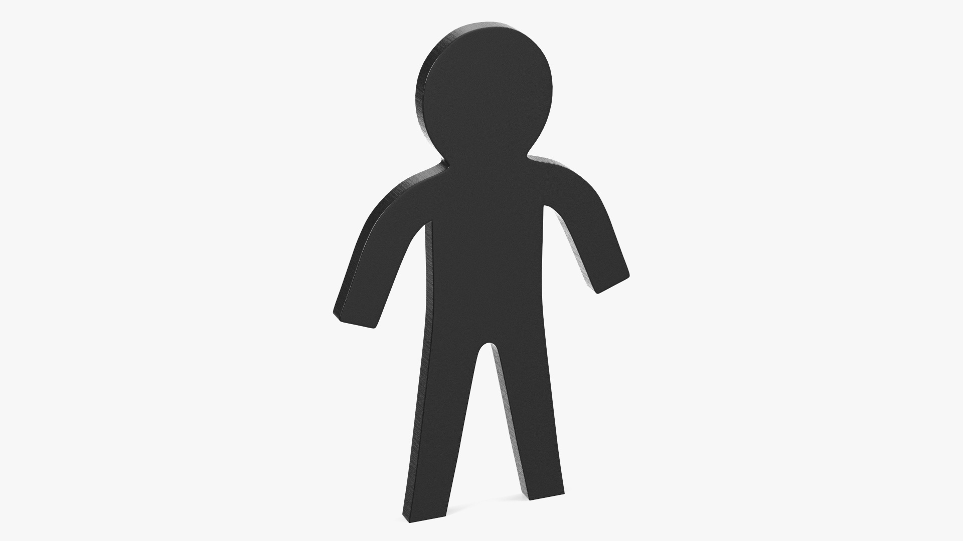 3D Plastic Stickman Rigged Black for Maya model