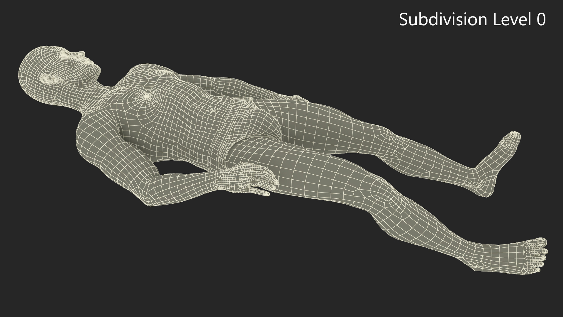 3D Athletic Male Figure in Underwear model