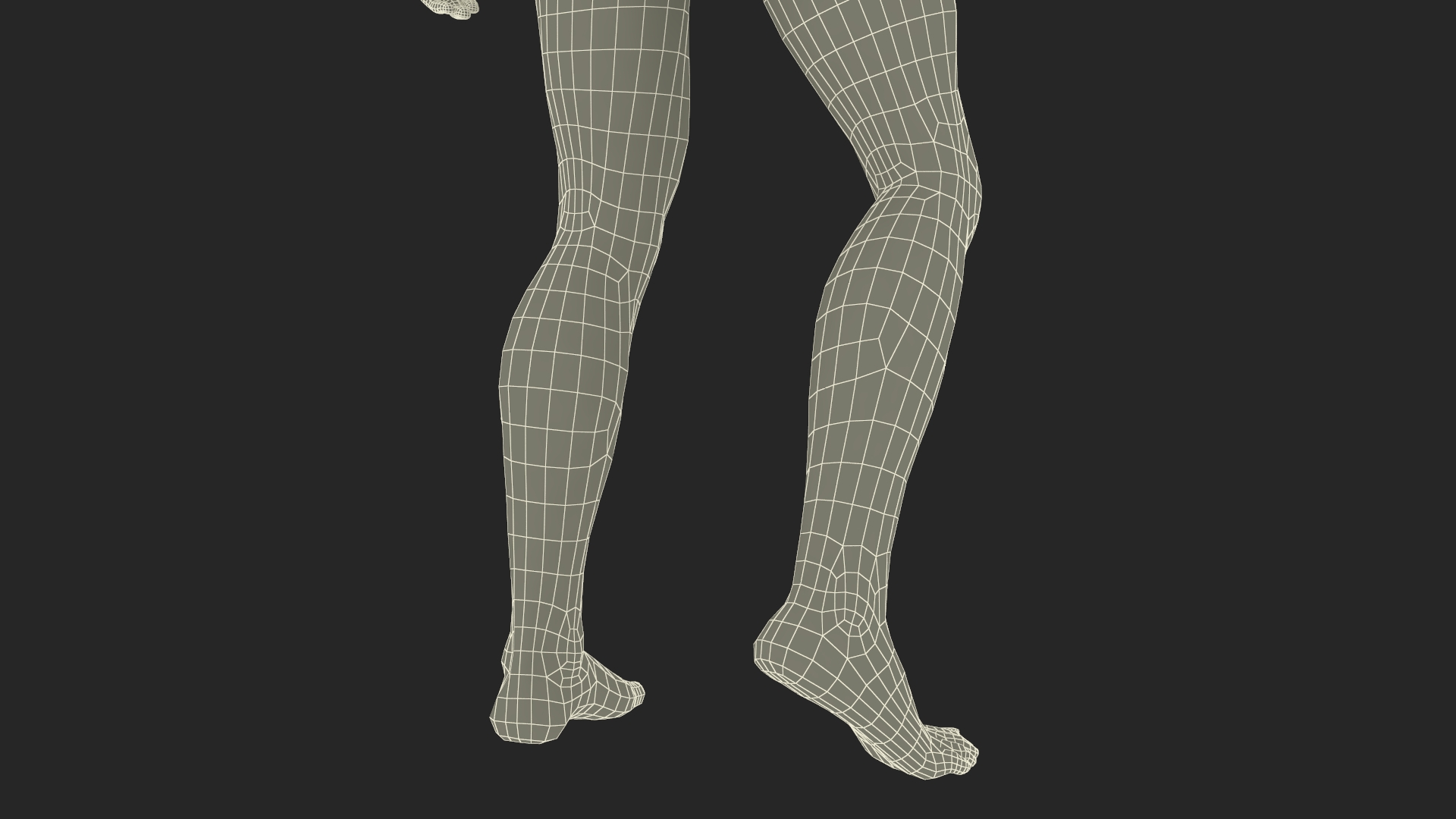 3D Athletic Male Figure in Underwear model
