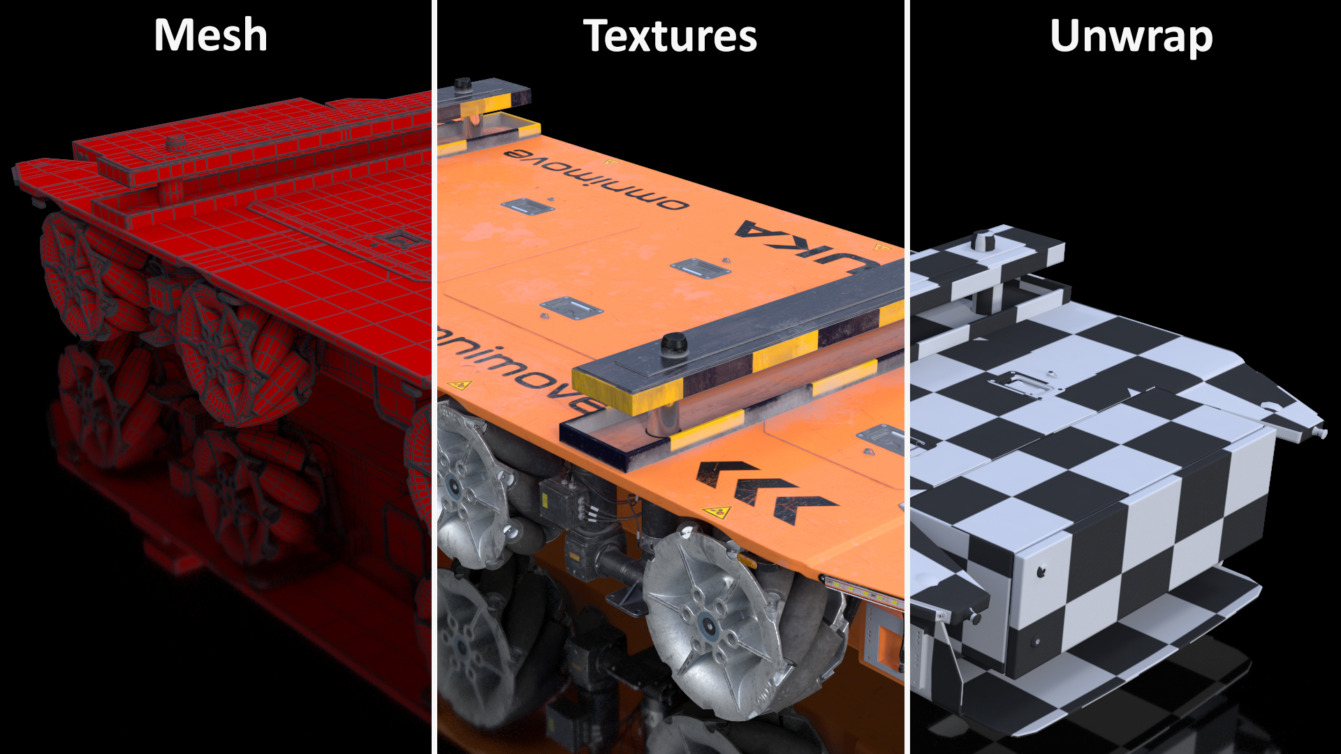 Dirty Orange Omnimove KUKA Rigged for Cinema 4D 3D