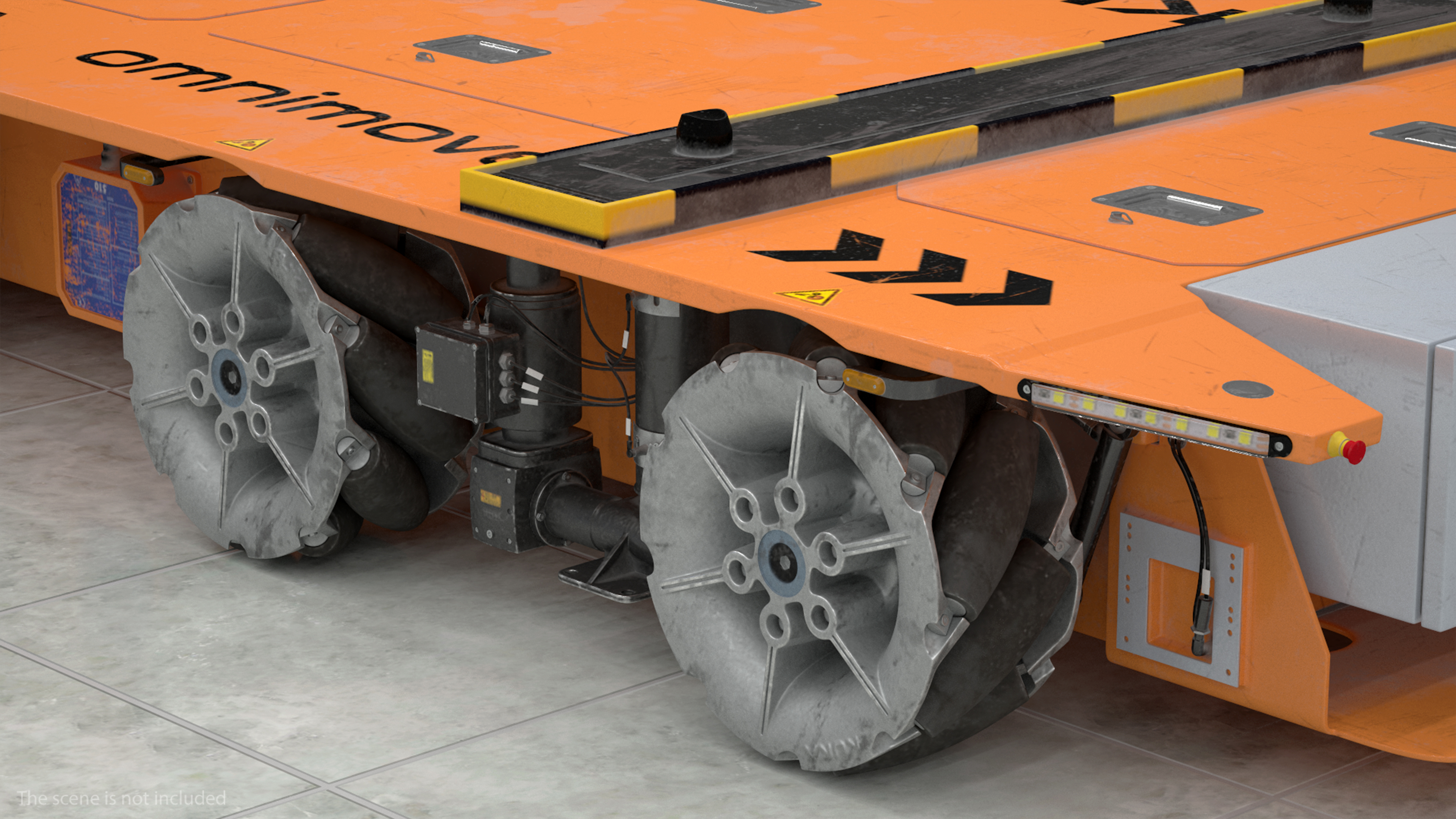 Dirty Orange Omnimove KUKA Rigged for Cinema 4D 3D