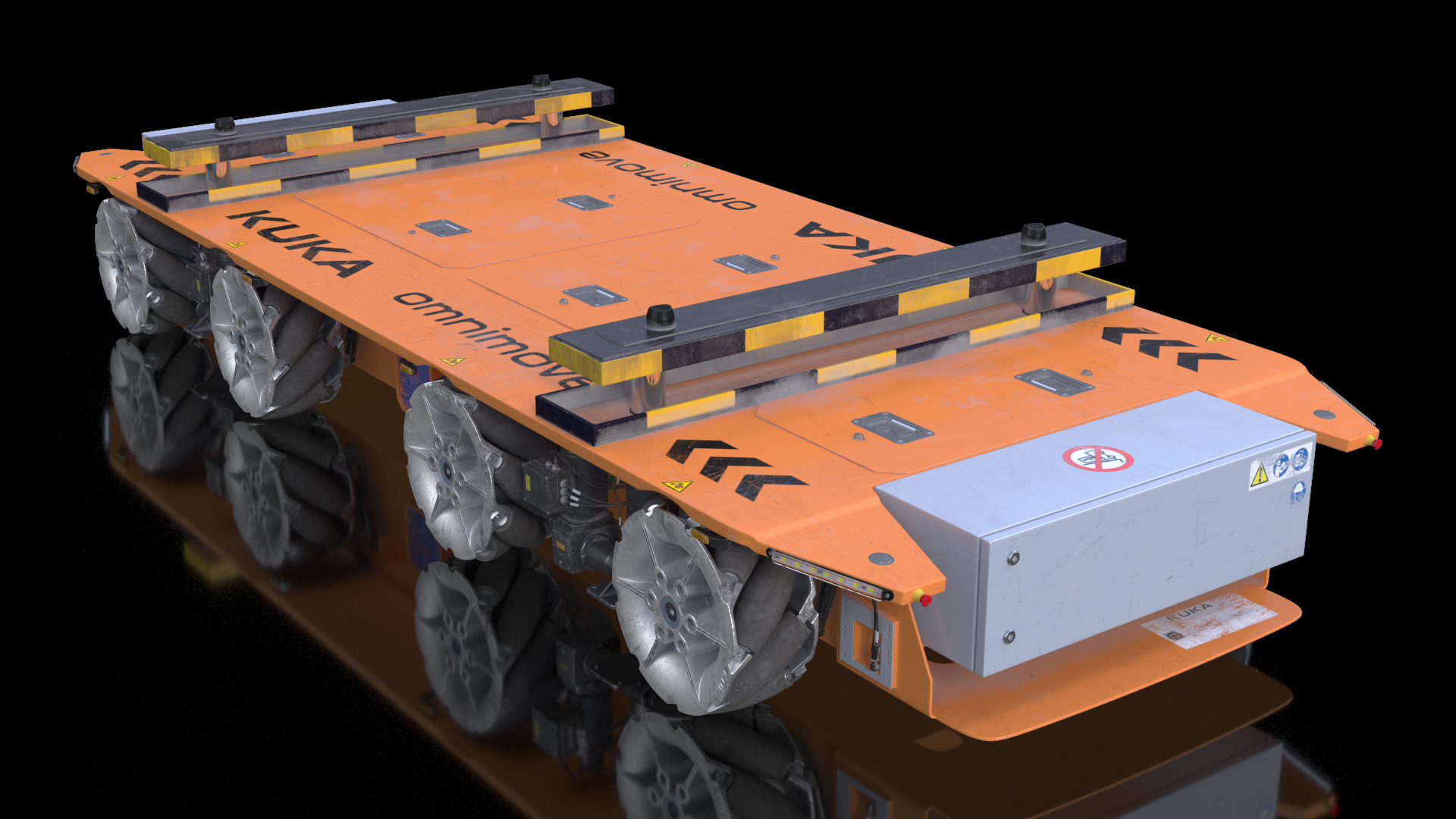 Dirty Orange Omnimove KUKA Rigged for Cinema 4D 3D