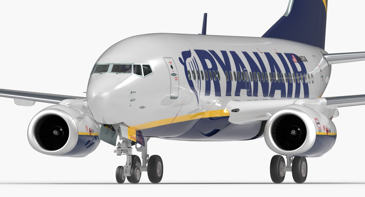 Boeing 737 600 Ryanair Rigged 3D model