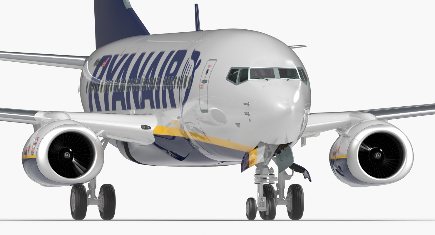 Boeing 737 600 Ryanair Rigged 3D model