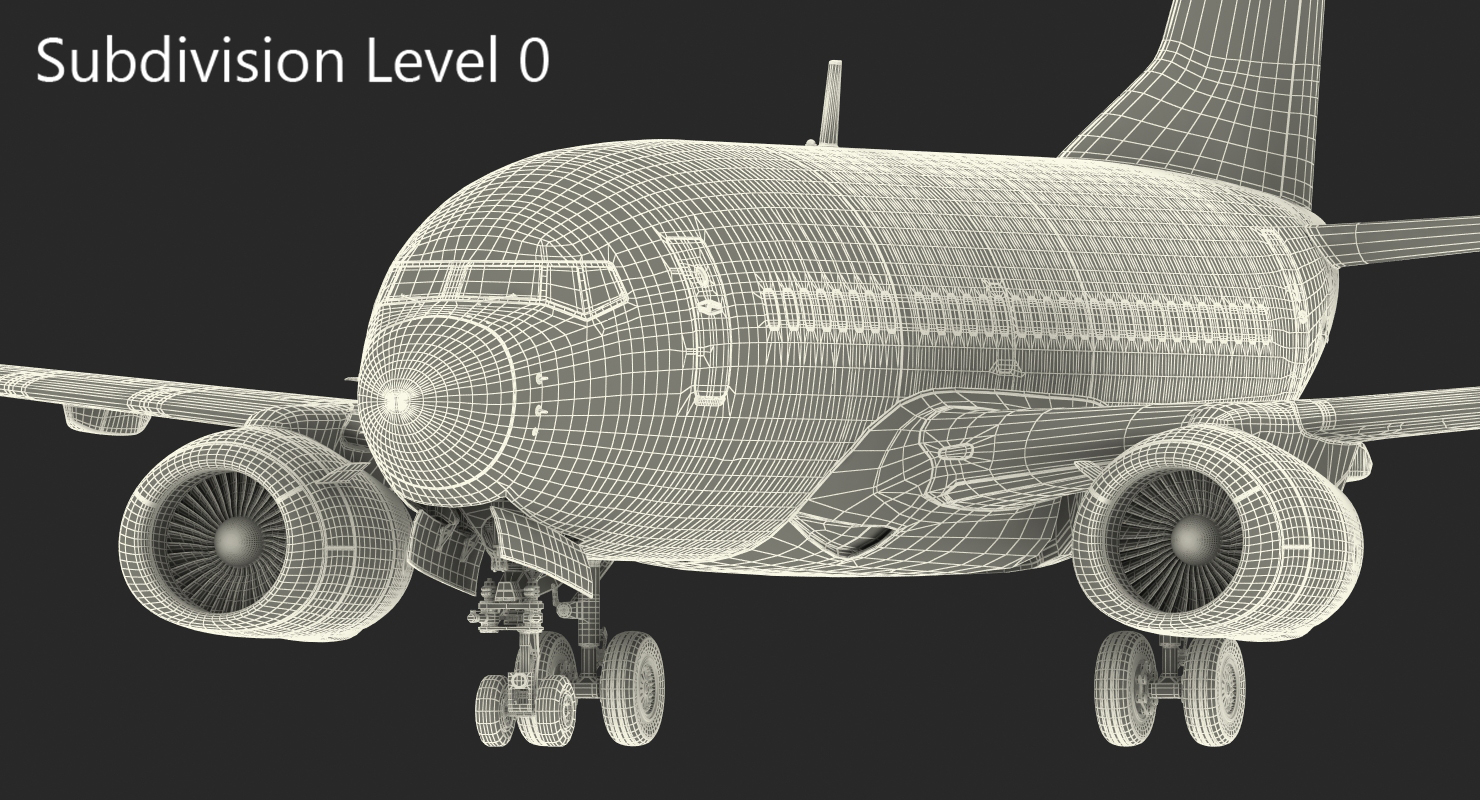 Boeing 737 600 Ryanair Rigged 3D model
