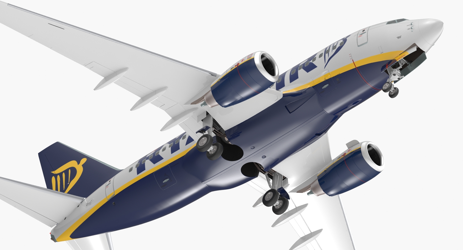 Boeing 737 600 Ryanair Rigged 3D model