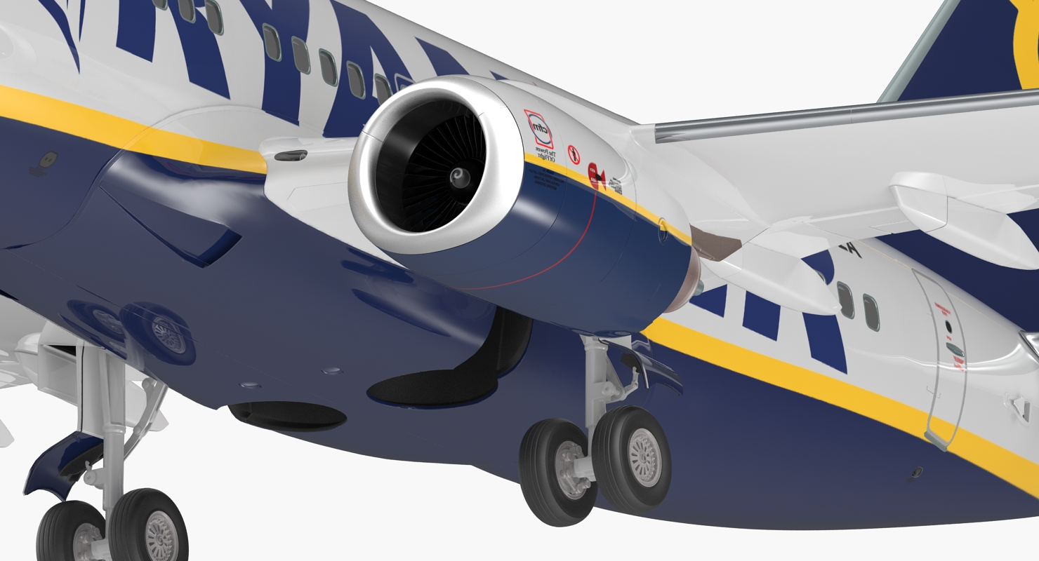 Boeing 737 600 Ryanair Rigged 3D model
