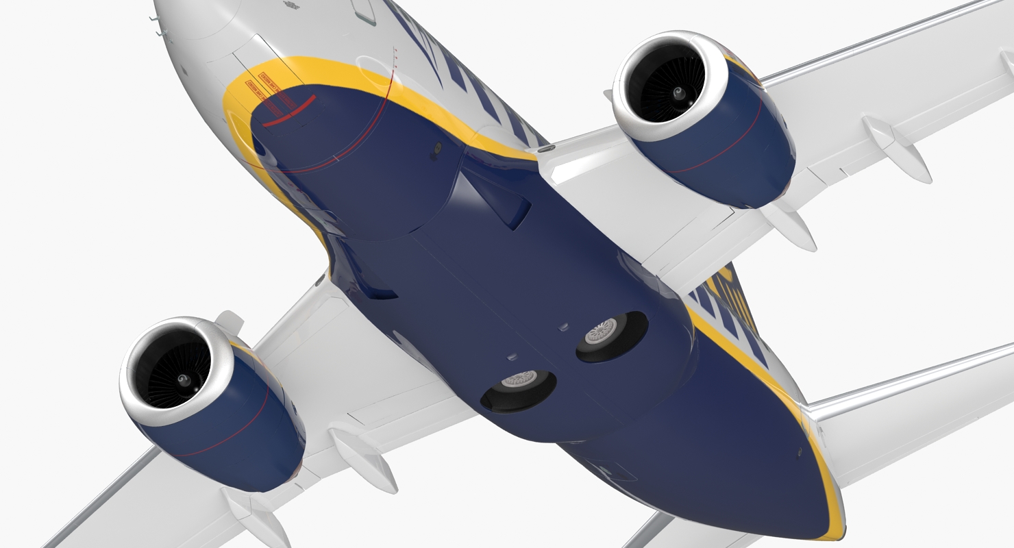 Boeing 737 600 Ryanair Rigged 3D model