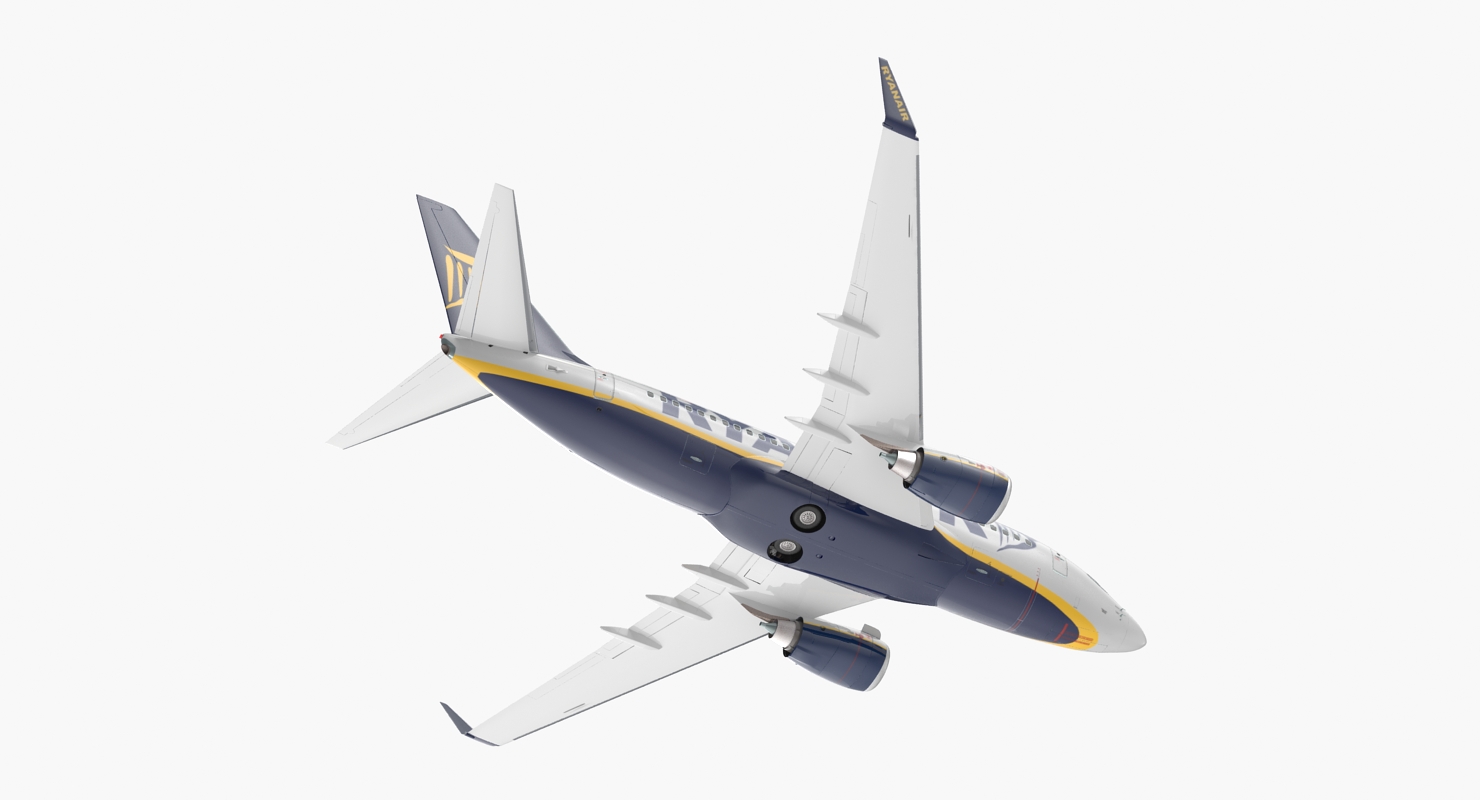 Boeing 737 600 Ryanair Rigged 3D model