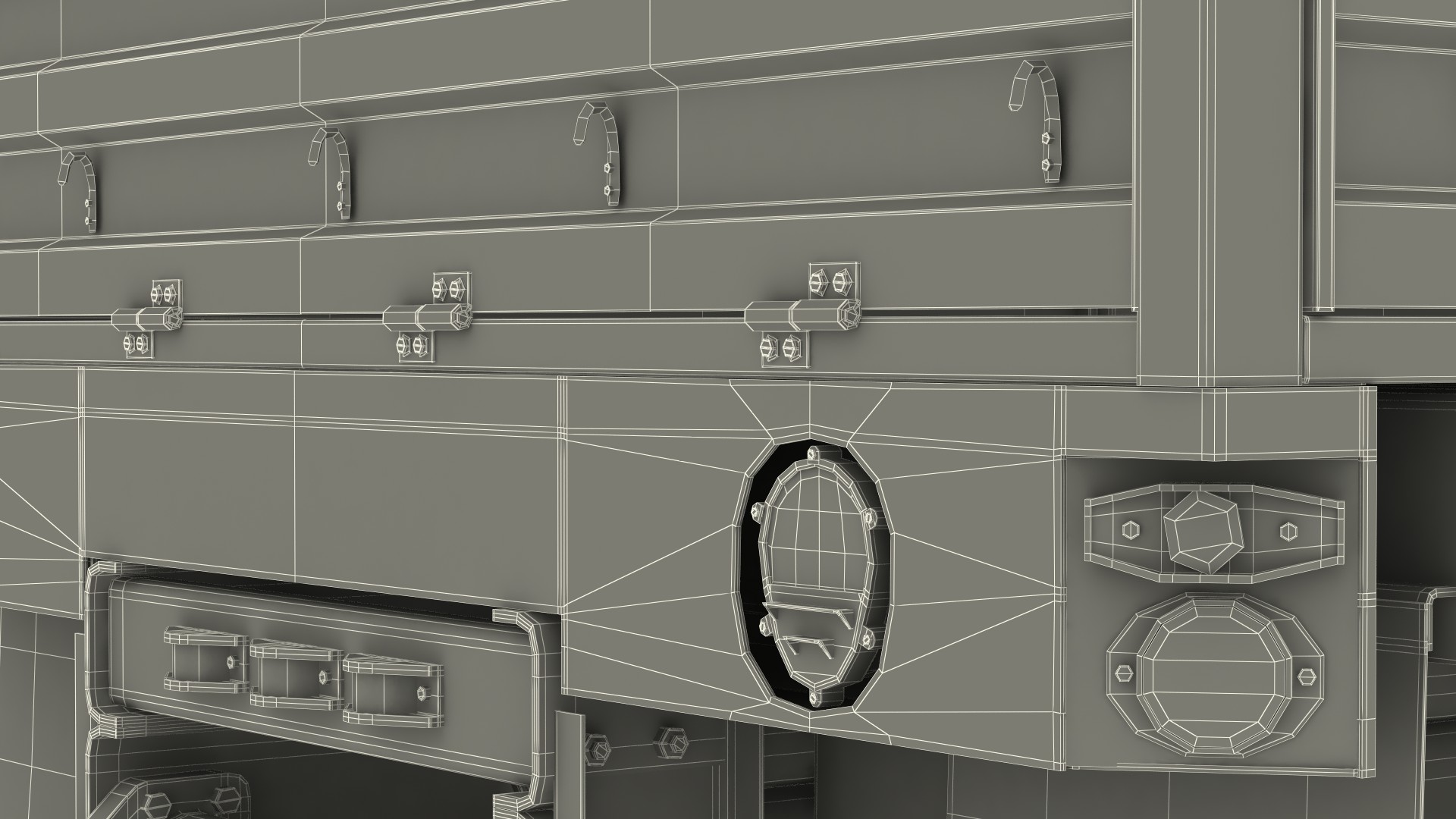 Military Cargo Trailer M1082 Camouflage 3D model