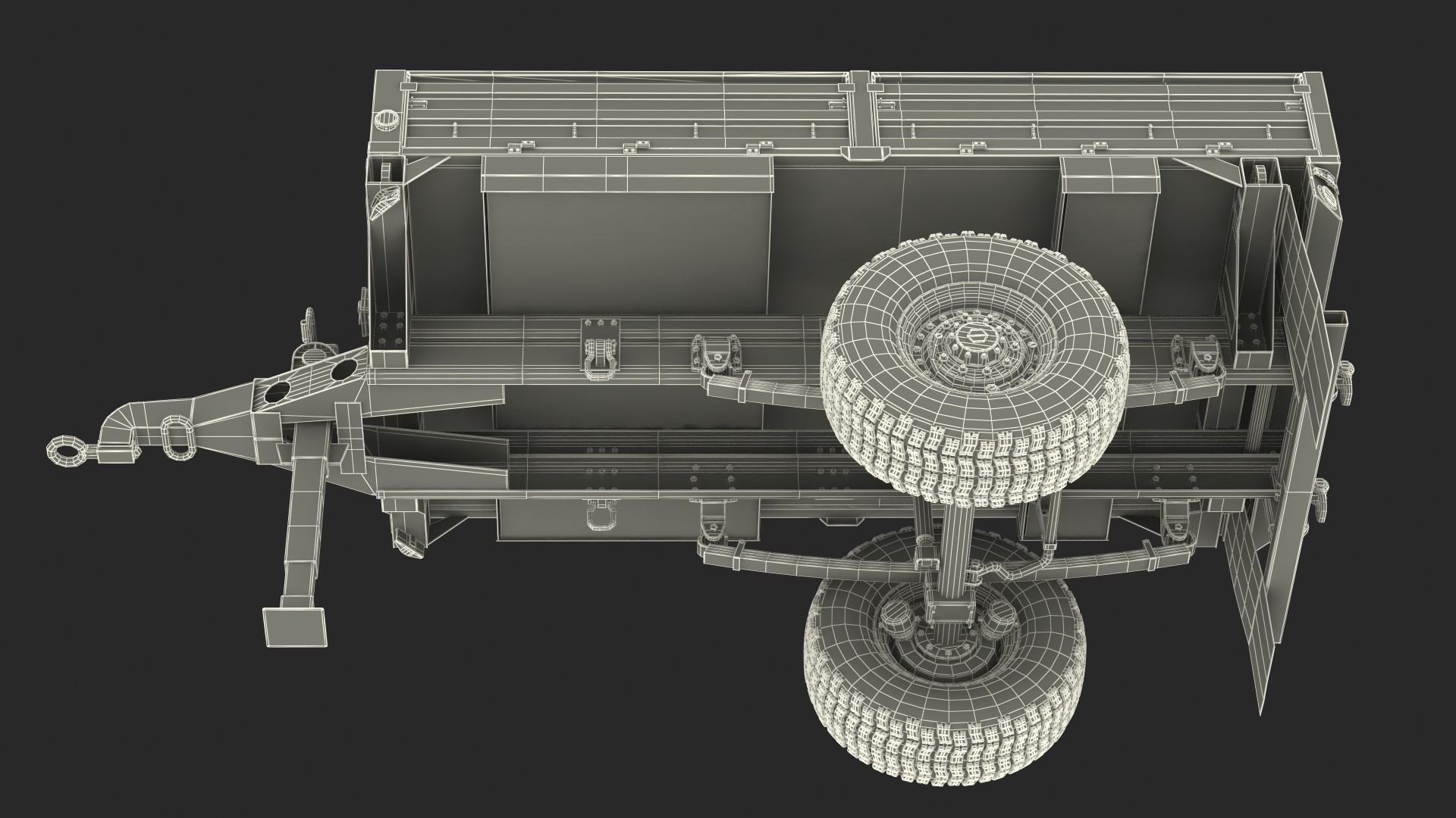 Military Cargo Trailer M1082 Camouflage 3D model