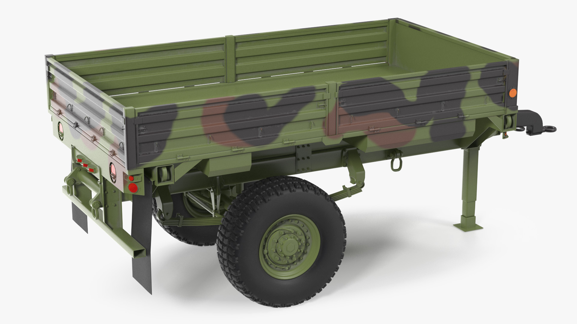 Military Cargo Trailer M1082 Camouflage 3D model