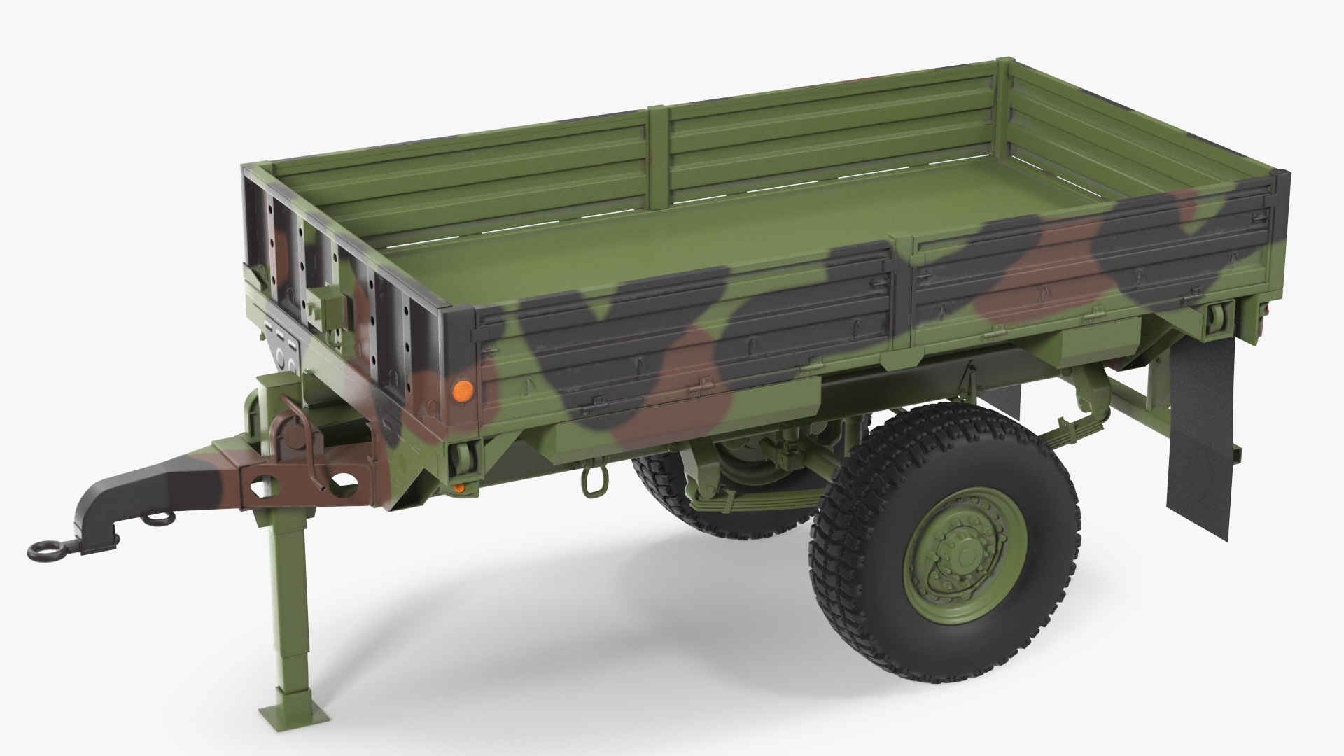 Military Cargo Trailer M1082 Camouflage 3D model