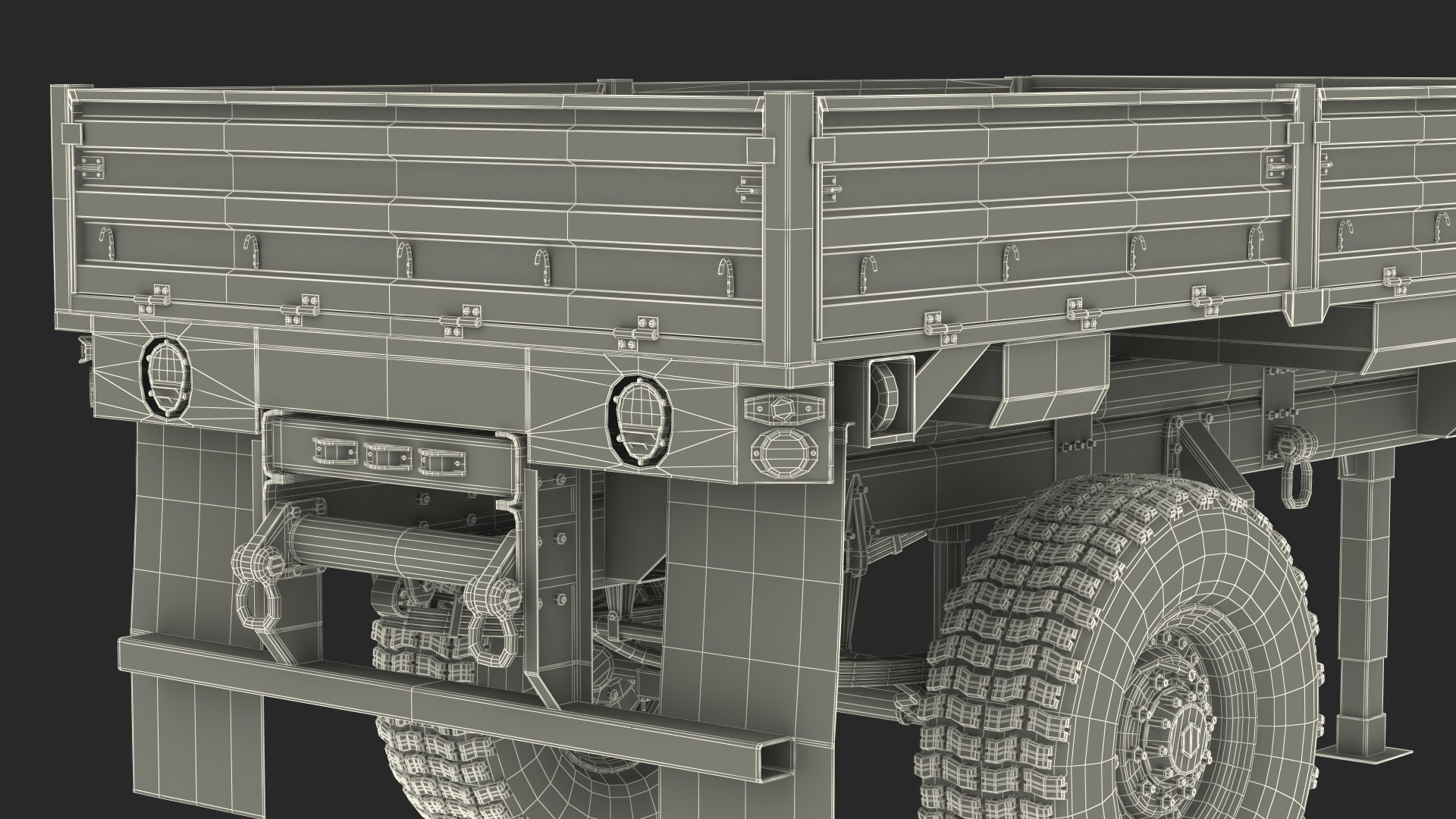 Military Cargo Trailer M1082 Camouflage 3D model