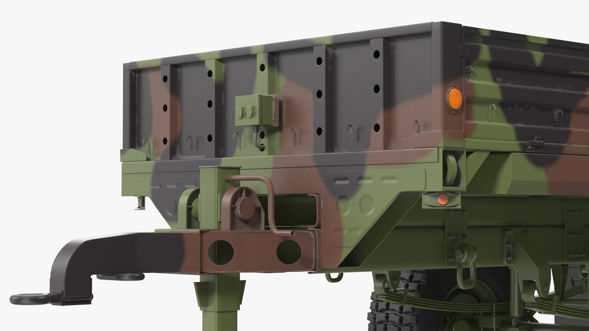 Military Cargo Trailer M1082 Camouflage 3D model