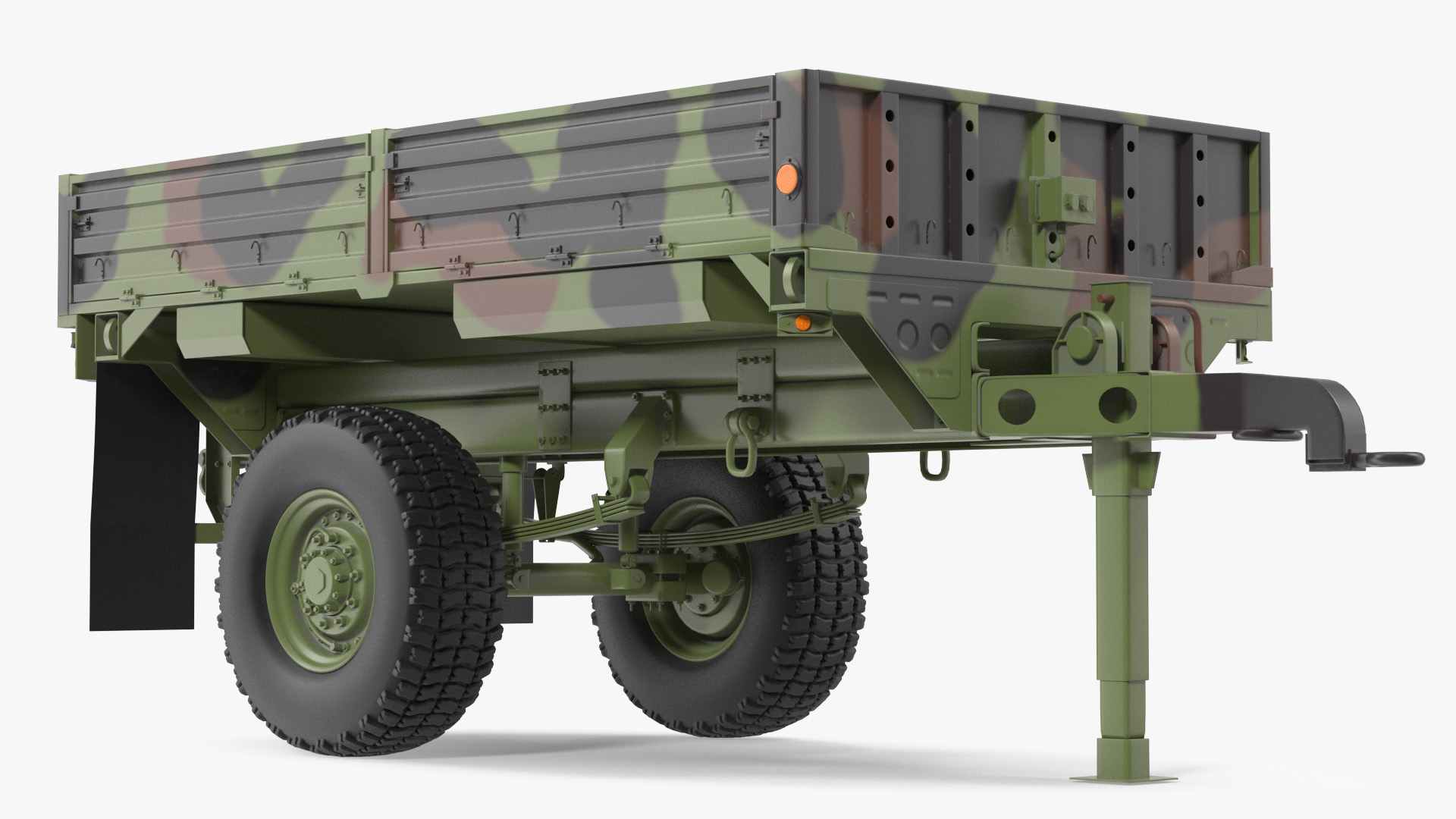 Military Cargo Trailer M1082 Camouflage 3D model