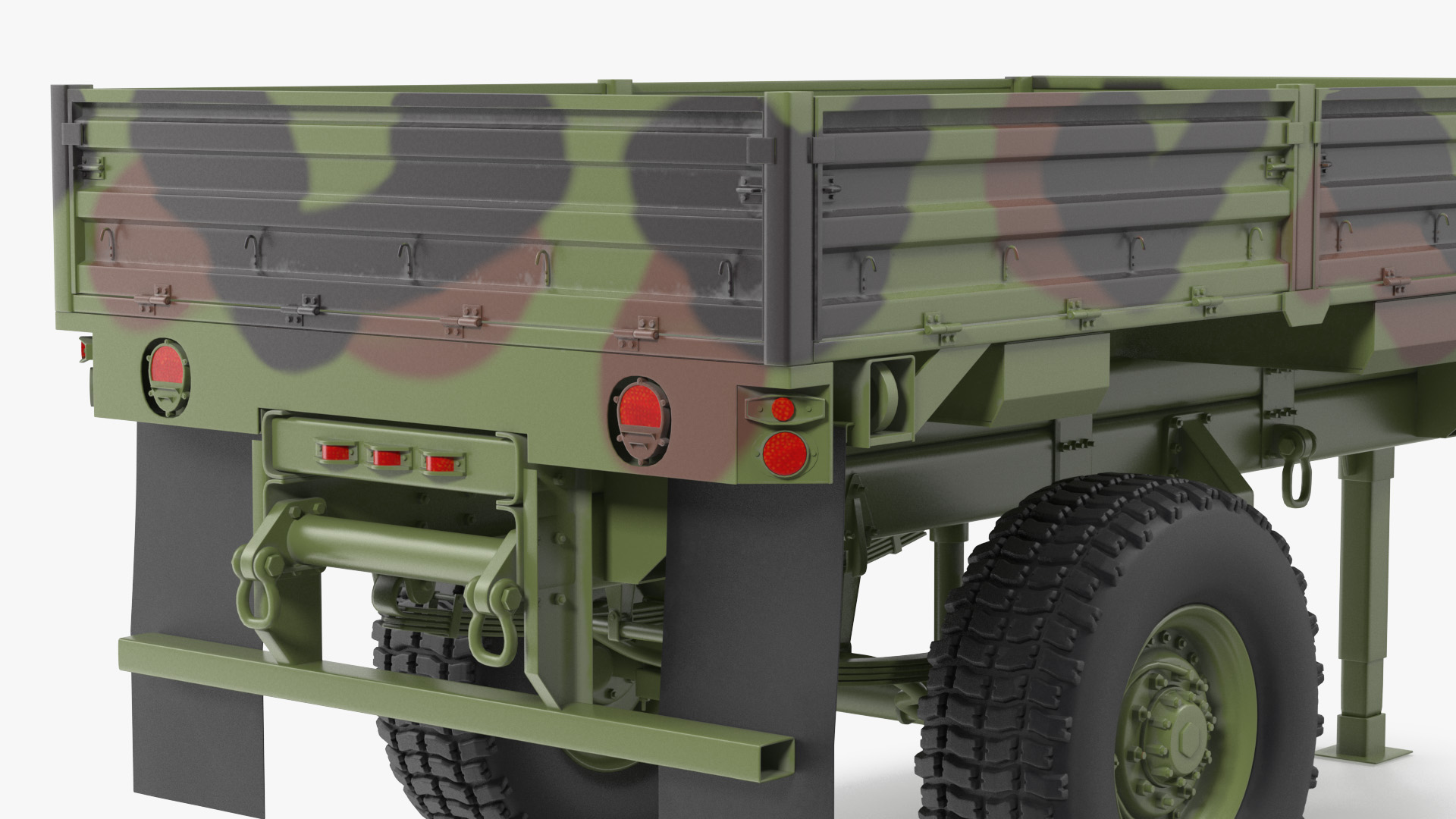 Military Cargo Trailer M1082 Camouflage 3D model